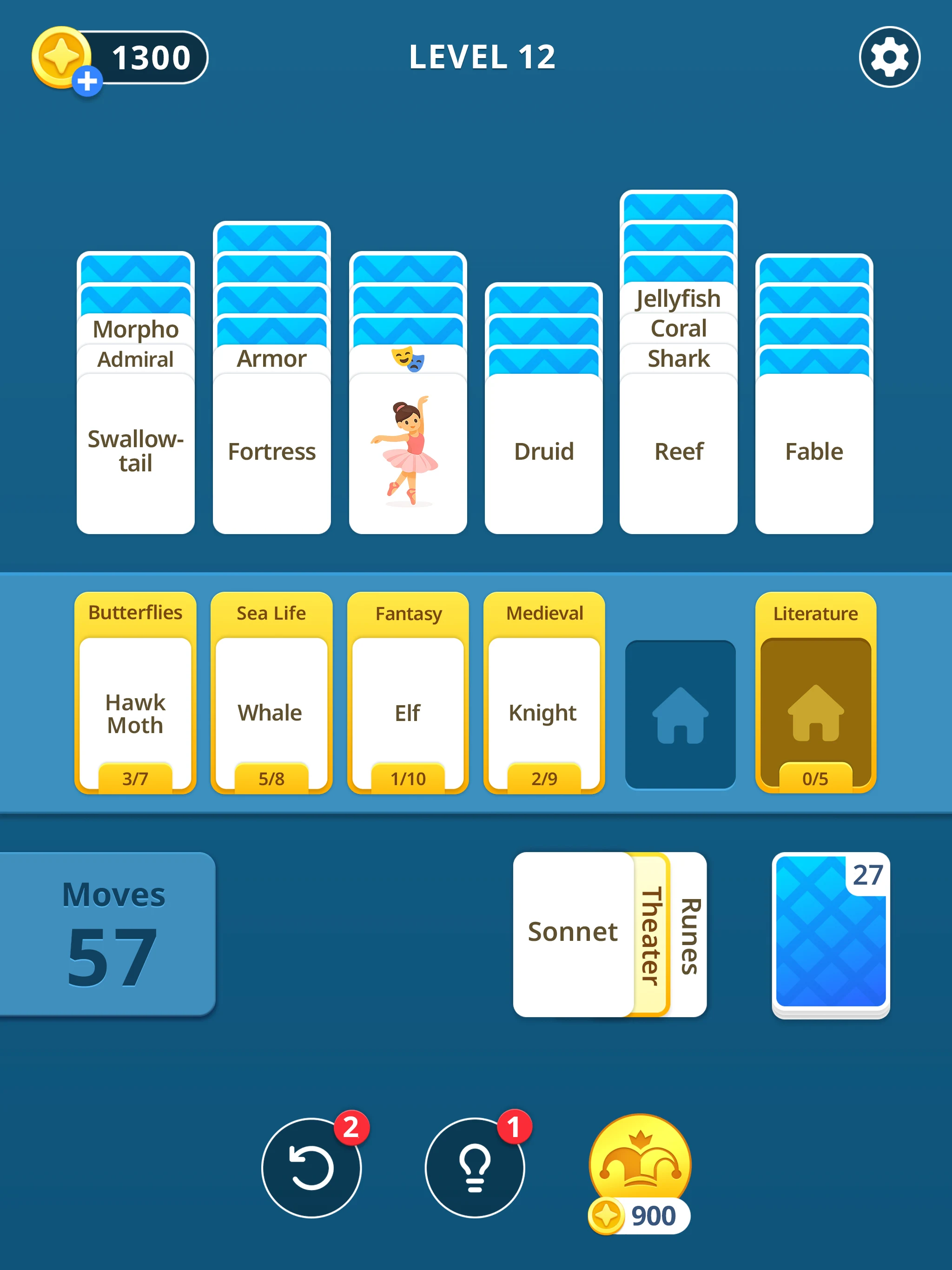 Solitaria: Word Puzzle Game screenshot